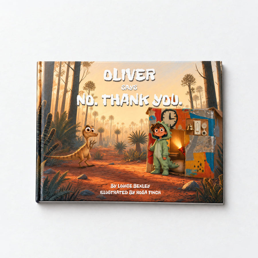 Personalized dinosaur picture book, Says No Thank You!